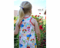 Baumwolljersey HAPPY VILLAGE, Einhörner im Märchenland, rosa, Hilco