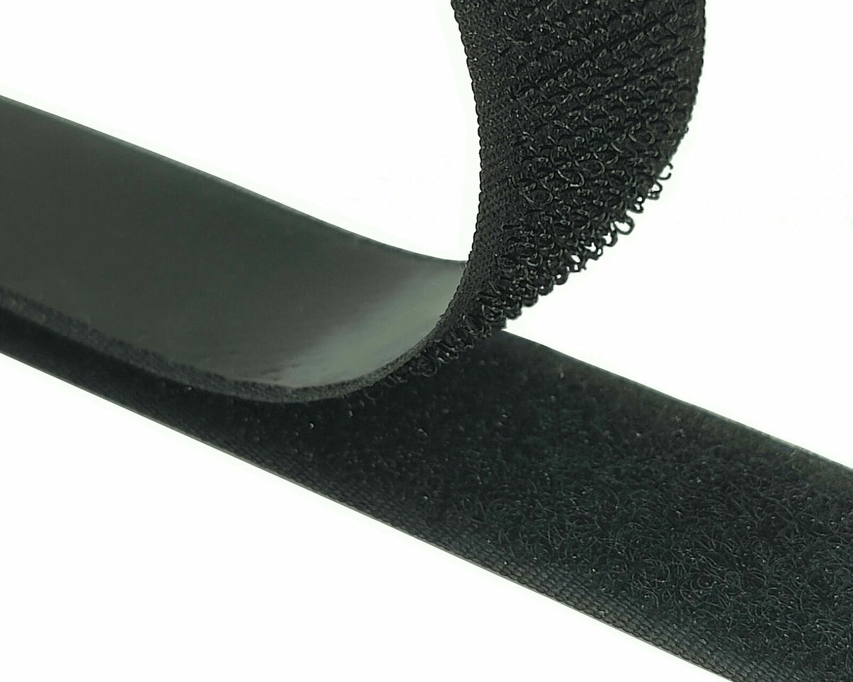 Klettband stark selbstklebend Schwarz 20 mm für Plane Kunststoff Schilder 