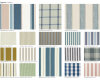 Dekostoff, Canvas EDGEWORTH, Streifen-Kombination, jeansblau, Clarke & Clarke