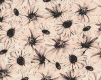 Viskosestoff ELLIOT, Margeriten, hellbeige, Hilco