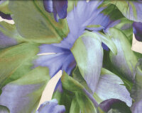 Viskosestoff ELMAR, große Iris-Blüten, violett, Hilco