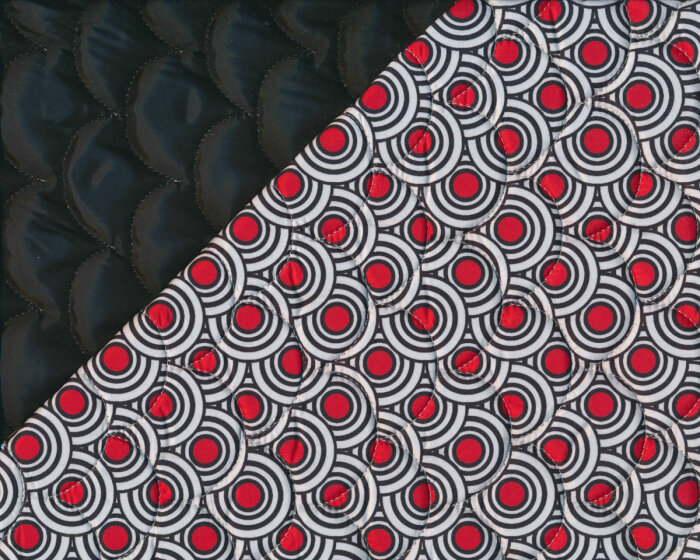 Steppstoff RONDO, Kreise, rot