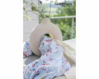 Baumwollstoff MOST BEAUTIFUL, Rotklee, hellblau, ring a roses