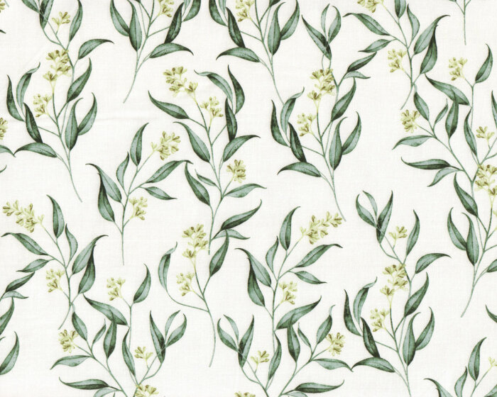 Baumwollstoff MOST BEAUTIFUL, Wiesenkraut, weiß, ring a roses