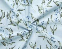 Baumwollstoff MOST BEAUTIFUL, Wiesenkraut, hellblau, ring a roses