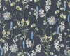 Baumwollstoff MOST BEAUTIFUL, Blumenwiese, dunkelblau, ring a roses