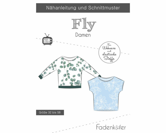 Damen-Schnittmuster Shirt FLY, fadenkäfer