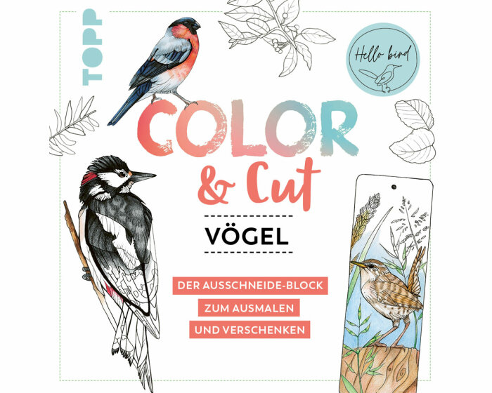 Bastelbuch: Color & Cut - Vögel, TOPP
