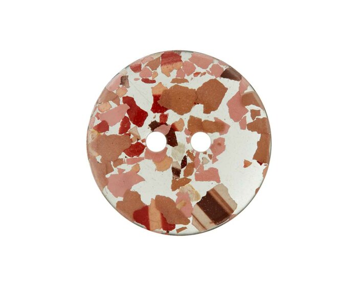 Kunststoffknopf GLITTER, mit Sprenkeln, Union Knopf