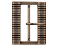 Gürtelschnalle aus Metall, geriffelt, Union Knopf...