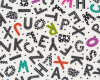 Patchworkstoff BLACK AND WHITE with a touch of bright, Buchstaben, Studio E