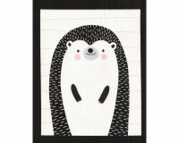 85-cm-Panel Patchworkstoff Black and White with a touch...
