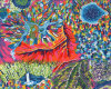 60-cm-Panel Patchworkstoff MIGRATION, abstrakte Landschaft, Lorraine Turner