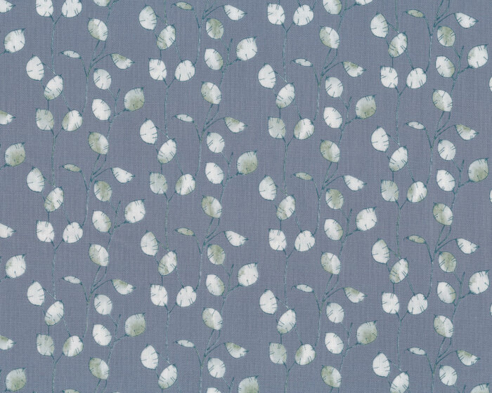 Patchworkstoff MIDSUMMER, Blattranken, blaugrau, Windham Fabrics