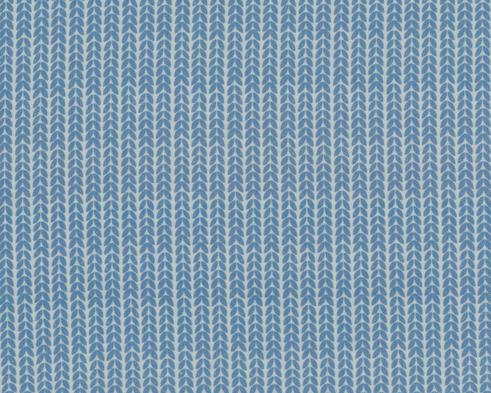 Patchworkstoff KNITTING HOOK, Strickmuster, stumpfes blau