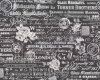 Patchworkstoff LONDON, Schrift, dunkelgrau, Windham Fabrics