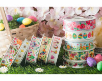 Taftband FROHE OSTERN, bedruckt, Berisfords