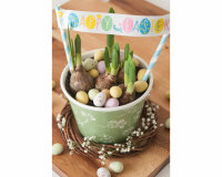 Taftband FROHE OSTERN, bedruckt, Berisfords