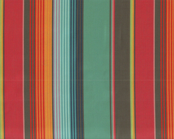 Outdoor-Polsterstoff aus dralon® SUNNY, teflonbeschichtet, Streifen, türkisgrün