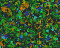 Viskosejersey DAVID, abstrakte Blumen, kräftiges grün, Hilco
