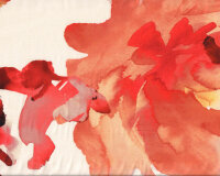 Viskosestoff ANTE, große Aquarell-Blumen,...