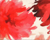 Viskosestoff ANTE, große Aquarell-Blumen, rot-orange, Hilco