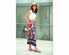 Viskosestoff LOGAN, Ikat-Muster, marineblau, Hilco
