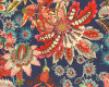 Baumwollstoff JANIKA, Paisley-Blüten, dunkelblau, Hilco