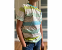 Baumwolljersey BLOCKSTREIFEN in Aquarell, multicolor, Hilco