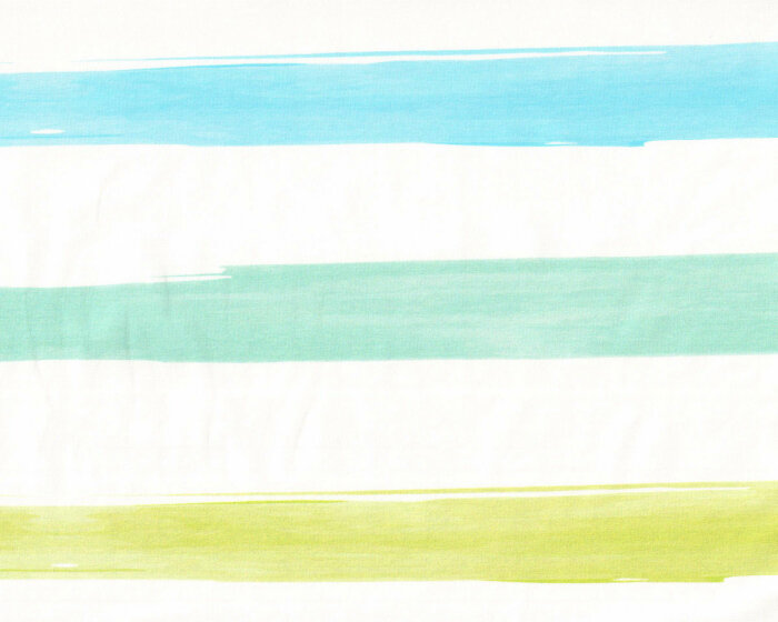 Baumwolljersey BLOCKSTREIFEN in Aquarell, mintgrün-blau, Hilco