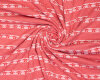 Jacquard-Strickstoff FLOWERS, Blumen-Streifen, hellrot, Fibre Mood