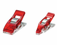 Stoffklammern Mini Wonder Clips, rot-türkis, Clover