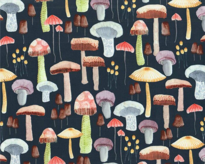 Patchworkstoff BE KIND TO EVERYTHING THAT GROWS, Pilze, Michael Miller