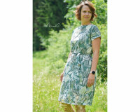 Baumwollbatist MAISIE, Blätter, olivgrün, Hilco