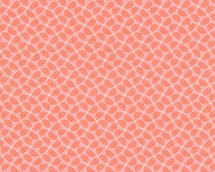 Baumwolljersey ASIANA COMBO, Halbkreise, lachsrot, Hilco