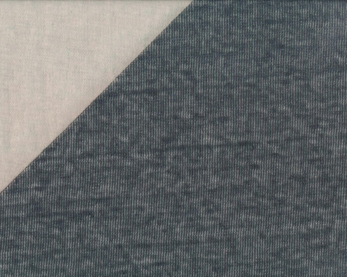 Doubleface Strickstoff BARATTI, dunkelgrau-creme, Hilco