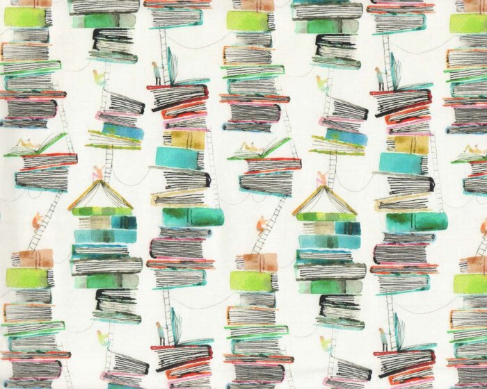 Patchworkstoff READ, Bücherfreunde, weiß, Windham Fabrics