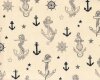 Patchworkstoff ANCHORED, Anker, marineblau-creme, Alexander Henry