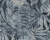 Doubleface-Strickstoff JARNAC, Blätter, jeansblau, Hilco