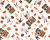 Popeline-Baumwollstoff PETITE PANADERO, Bäcker und Brot