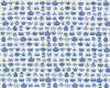 Popeline-Baumwollstoff PETITE ROYAL, Kronen, blau