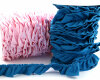 Jersey-Rüschenband aus Baumwolle, einfarbig