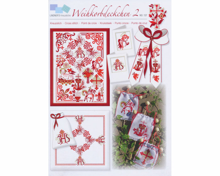 Stickvorlage: Weihkorbdeckchen 2, Lindners Kreuzstiche