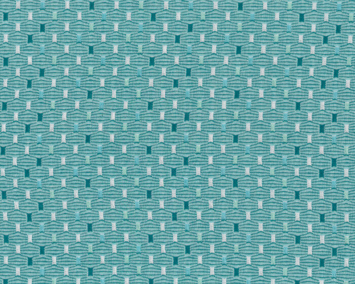 Jacquard-Jersey ANGULA, Rechtecke, türkis,Toptex