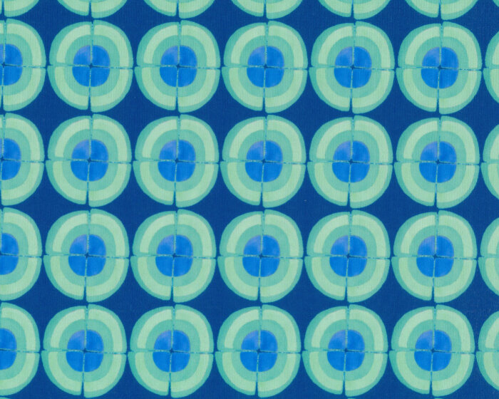 Stretchstoff Scuba-Print CELO, Kreismuster, mintgrün, Toptex