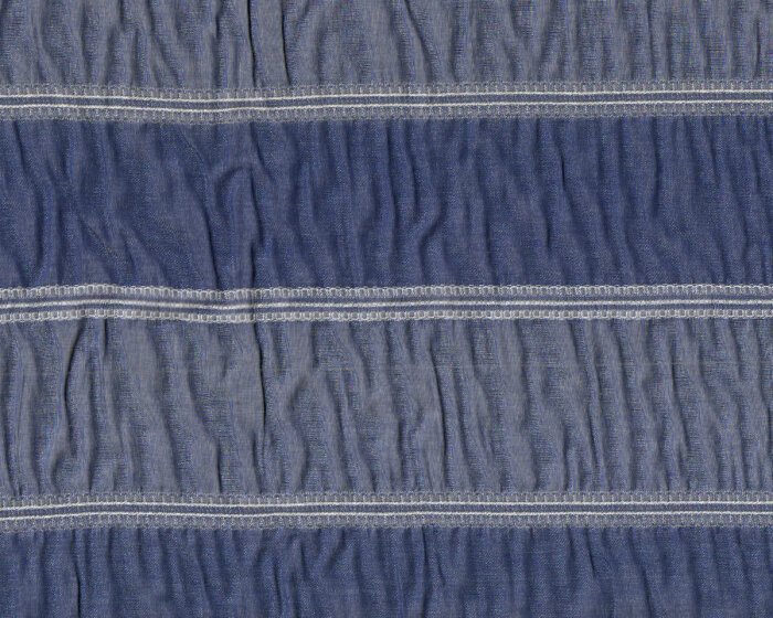 Seersucker-Viskosestoff LIMO, Musterstreifen, jeansblau, Toptex