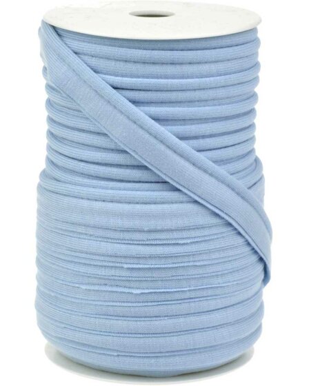 Jersey-Paspelband aus Baumwolle, einfarbig himmelblau