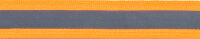 Ripsband mit Reflektor-Streifen, neonfarben 10 mm neonorange