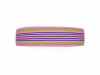 Gummiband LUREX, Streifen-Rapport mit Metallicfäden, 35 mm rosa-grün