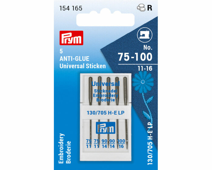 Nähmaschinennadeln SUPER UNIVERSAL, antihaftbeschichtet, Stärke 70 -100, Prym